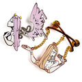 Wholesale Cheap Hanging Plated Flower Jewelry Designer Chian Brooches and Pins