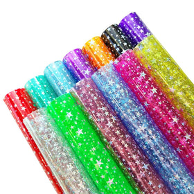 Thickness 0.3mm Waterproof Smooth and Transparent with Sparkling Starlight PVC Film for Making Umbrella and Raincoat PVC Film