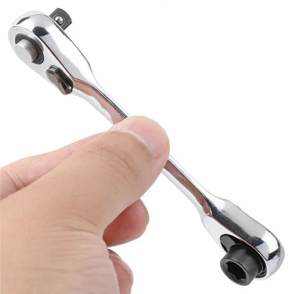 1/4"Mini Ratchet Wrench Batch Head Handle Small Fly Socket Wrench Double-Ended Torque Wrench Spanner Hand Repair Tools