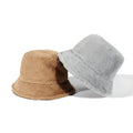 New Trendy Winter Warm Women's Korea Faux Rabbit Fur Bucket Fisherman Hat Fluffy Fuzzy for Casual Cycling Daily Use