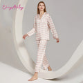 2023 Spring Summer Pajamas air Conditioning Room Home Clothes Cool Long-sleeved Lapel Pajamas Sets Ice Silk Women Sleepwear