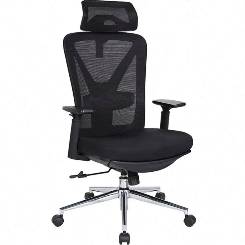 Kabel High Back Office Chair Comfortable Mesh Ergonomics Design Adjustable Headrest Armrest Modern Style Aluminum Frame
