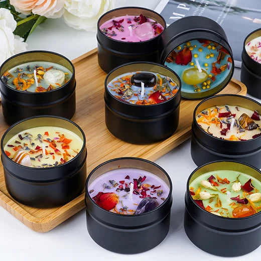 Customization Luxury Valentine's Day Diwali Private Label Romantic Home Fragrance Gift Handmade Aromatherapy Dried Flower Metal