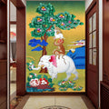 Monkey Elephant Tree Mural Living Room Sofa Bedroom Tv Background Wallpaper Entrance Aisle Wallpaper Wall Cloth