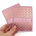 Self Adhesive Paper Waterproof Labels Printing Gold Foil Kiss Cut Stickers Custom Sticker Sheets