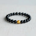 Bracciale Di Pietra Tiger Eye Stone Popular Natural Hematite Stone Men Adjustable Bead 8mm Elastic Beads Bracelet
