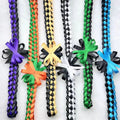 Colorful College Graduation Decorations Double Braided Necklace Fashion Bowknot Graduation Ribbon Leis for Boys and Girls