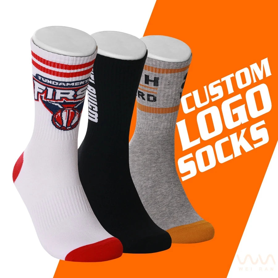 Wholesale Design Your Own Athletic Socks Customized Sport Socks Custom Logo Outdoor Sports Socks