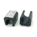 Black Felt U-Shape Foot Glides Sled Base Glide with Reusable Covers Plastic Feet for Metal Chairs for Furniture Leg