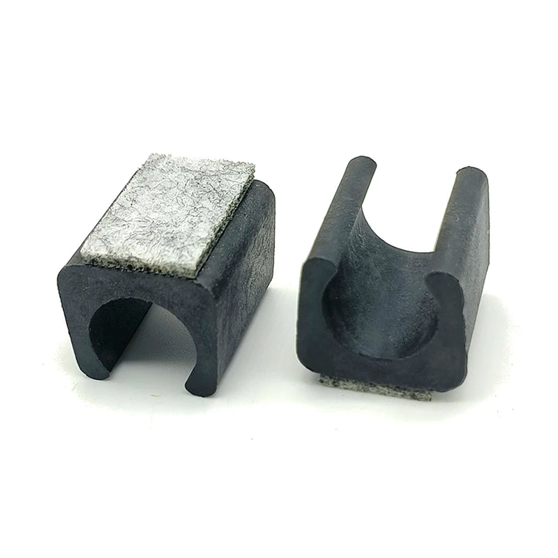 Black Felt U-Shape Foot Glides Sled Base Glide with Reusable Covers Plastic Feet for Metal Chairs for Furniture Leg