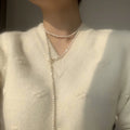 Women's Baroque Pearl Long Necklace Sweater Chain Natural Cultured Freshwater Pearl