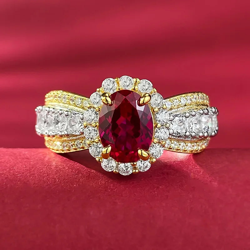 Accent Ring Hot Sale Silver Iced Out Jewelry Radiant Cut Diamond Wedding Rings