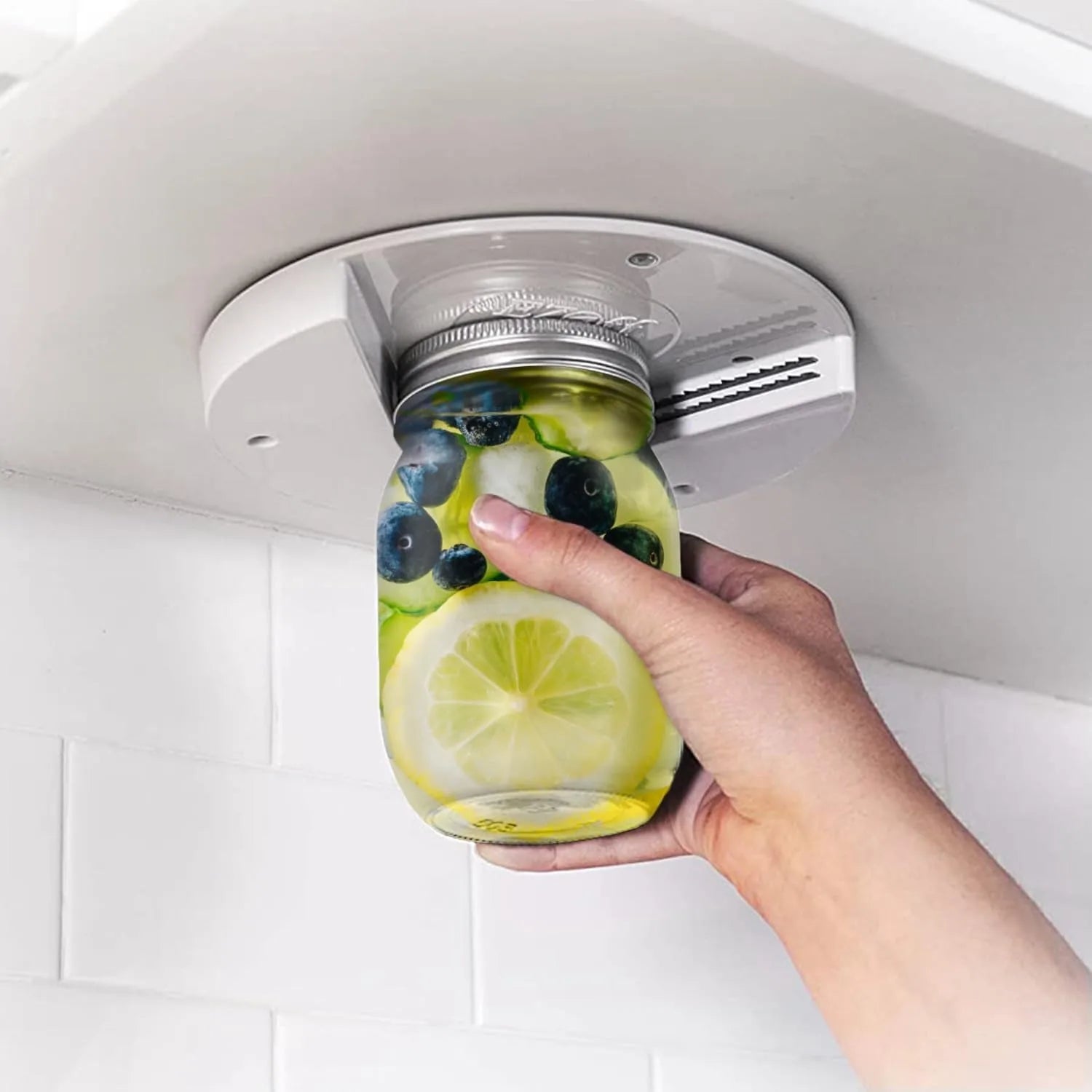 Wholesale Jar Opener for Weak Hands Under Cabine One Handed Jar Bottle Opener Removes Tight Jar Lid for Seniors Kitchen Gadgets