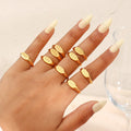 Tarnish Free 18K Gold Plated Angel Number 111 to 999 Ring Water Proof Stainless Steel Rings Jewelry Women