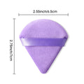 Lightweight Triangle Velvet Powder Mini Makeup Sponge Washable Cosmetics Tool for Face & Eyes Contouring Shadow Box Packed