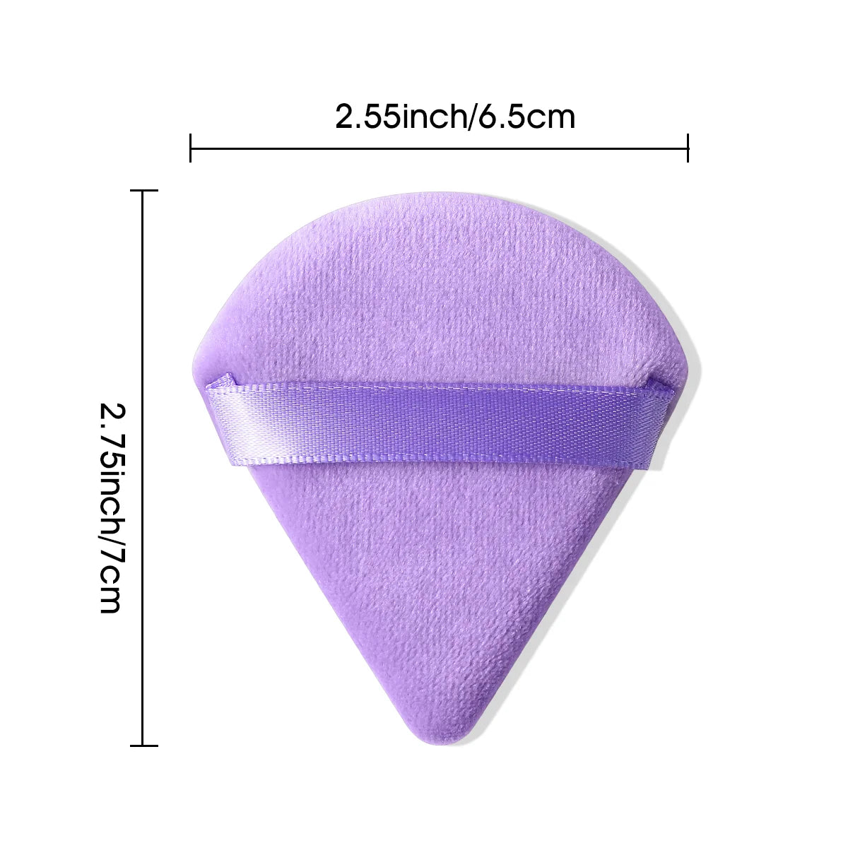 Lightweight Triangle Velvet Powder Mini Makeup Sponge Washable Cosmetics Tool for Face & Eyes Contouring Shadow Box Packed