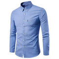 M-5XL Spring and Autumn Men's New Casual Fashion Casual Office Business Youth Long Sleeve Top Plus Size Shirt