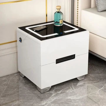 Popular Factory Smart Coffee Table with Drawers Nightstand Storage Shelf for Bedroom or Hotel Sofa Side Table