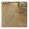 European-Style Oak AB Grade Multi-Layer Chevron Engineered Flooring UV Lacquered Surface 25-Year Residential Warranty Living