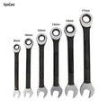 Wholesale 6 PCS Open End 8mm 10mm MET Handle HardwareTools Flexible Carbon Steel Ratchets Spanner Combination Wrenches Set