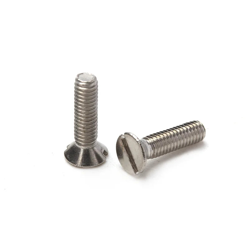 DIN 963 304 Stainless Steel Plain Finish Slotted Countersunk Head Machine Screws