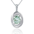 A5553P Abiding Jewelry Factory Wholesale Cheap Price Prasiolite Gemstone Women 925 Sterling Silver Pendant Jewelry