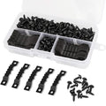 100PCS Double Hole Sawtooth Hooks Set for Hanging Clock Paintings Artwork Frame Hook Picture Hangers Kit Black
