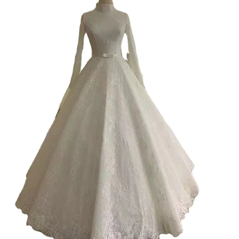 Modest Long Sleeves a Line Wedding Dresses Bridal Gowns Plus Size Wedding Gown