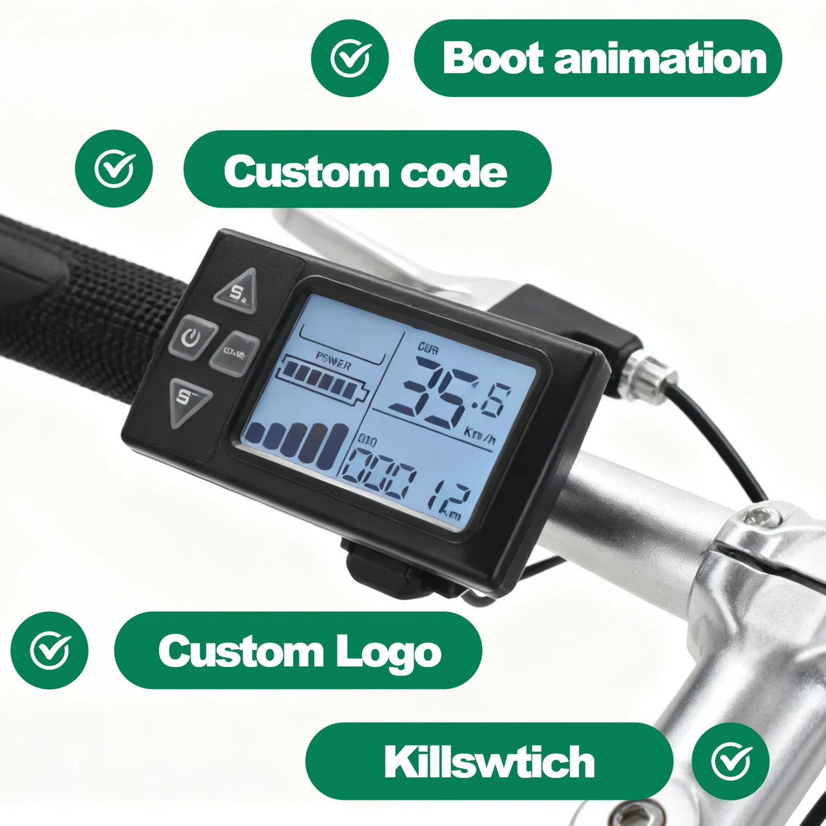 S861 High Definition Digital Display Cycling Computer Wired Stopwatch for E-Bike & Scooter Electric Bikes Accessories MegaBDM