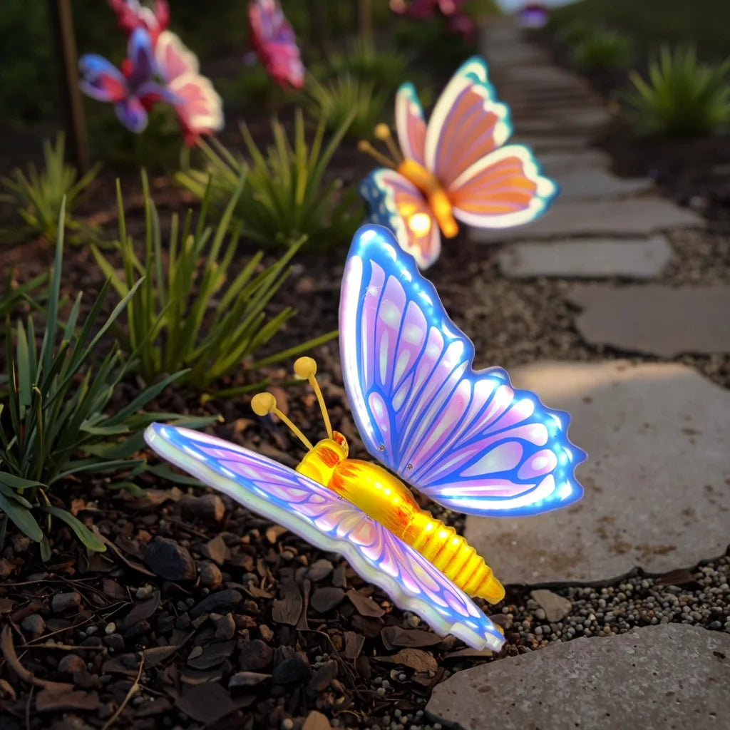 Momovalley IP65 Waterproof LED Butterfly Garden Lights DC Power Supply Light Feature for Holiday Festival Christmas Decoration