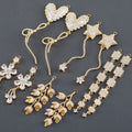 M1133 2pcs/lot 18K Gold Plated Zircon DIY Earring Pendant for Women & Girls Exquisite Jewelry Making Accessories Fashion-Focused