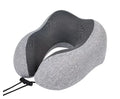 Neck Pillow for TravelingUpgraded Travel Neck Pillow for Airplane 100% Pure Memory Foam Travel Pillow for Flight Headrest Sleep