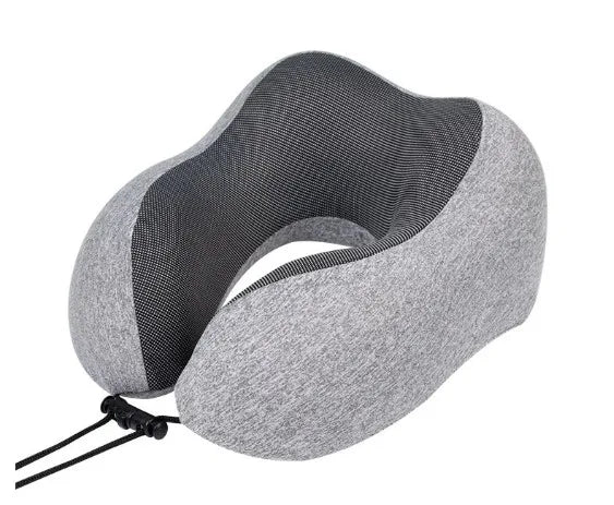 Neck Pillow for TravelingUpgraded Travel Neck Pillow for Airplane 100% Pure Memory Foam Travel Pillow for Flight Headrest Sleep