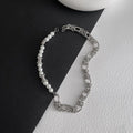 Fashion Hip Hop Rap Irregular Clavicle Chain Necklace Punk Pearl Thorns Necklaces for Men Women