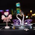 HUIYING wholesale crystal decoration crafts crystal swan for wedding gifts