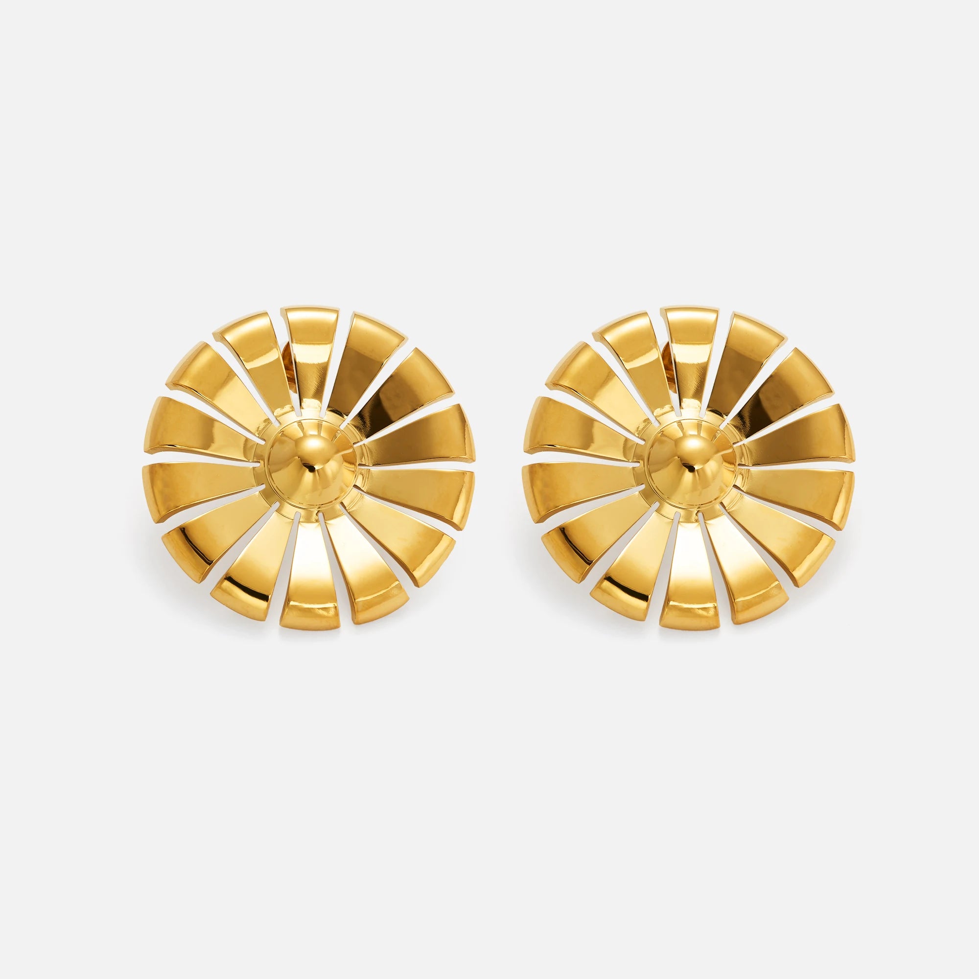 2024 Dazan New Winter HOT 18k Gold Plated Hypoallergenic Stainless Steel Vintage Gypsy Polished Sunflower Daisy Lady Earrings