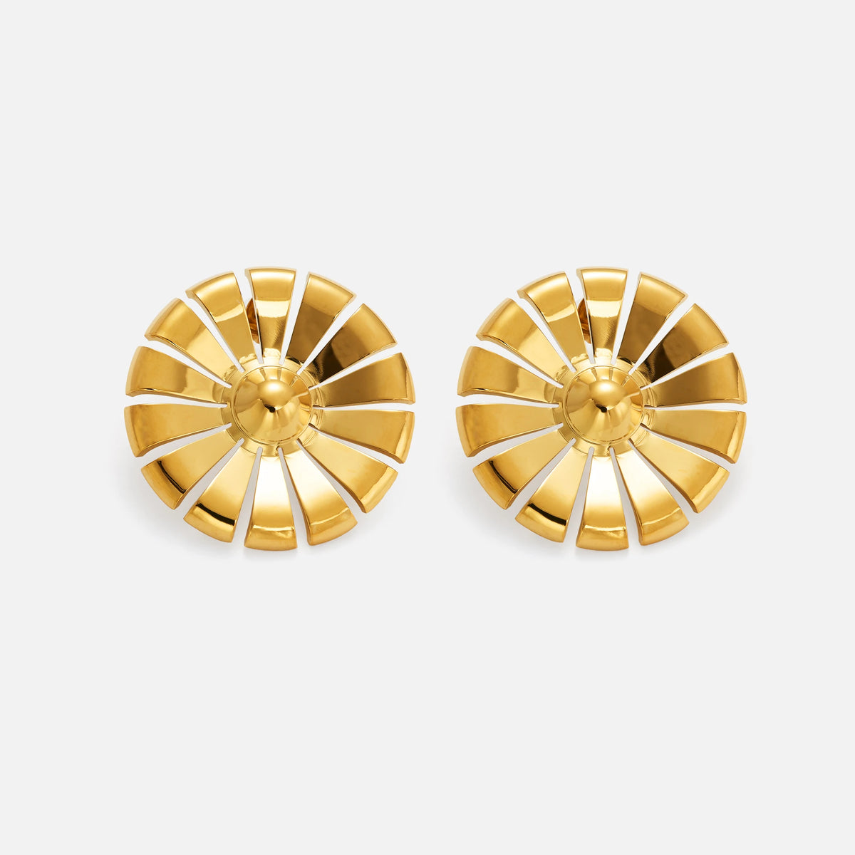 2024 Dazan New Winter HOT 18k Gold Plated Hypoallergenic Stainless Steel Vintage Gypsy Polished Sunflower Daisy Lady Earrings MegaBDM