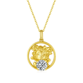 Factory Wholesale Jewelry 925 Sterling Silver Necklace Chain With China Factor Sheep Pendant 1.0Carat Moissanite Necklace
