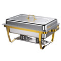 Professional 9L Food-Grade SS Alcohol Buffet Stove with Heating Compartment | Chafing Dish Warmer for Parties & Catering