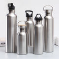 Stainless Steel Color Vacuum Cup 350/500ml Outdoor Portable Sports Flask Water Bottle With Different Lid