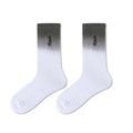 Veidoorn Custom Made Gradient Crew Socks Solid Color Elastic Cushion Fashion Men's Socks for Autumn Season
