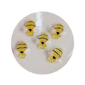 100Pcs Cute Mini Honeybee Resin Figurine Crafts Flatback Cabochon Ornament Jewelry Making Hairwear Accessories