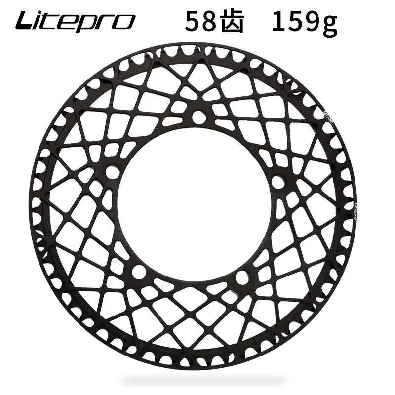 Bike  LP Single Disc Folding Bicycle 53t 56t 58t Tooth Disc Spider Disc Cross-border Bicycle Crank