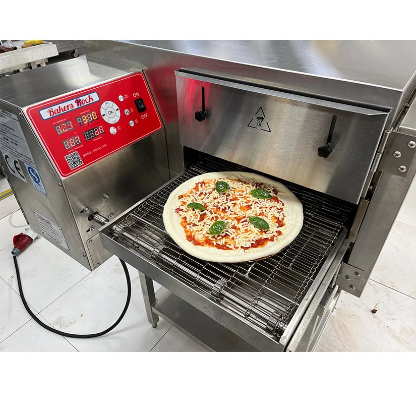 Pizza Hut New Automatic Continuous Tunnel Conveyor Pizza Oven Efficient Pizza Making Machine