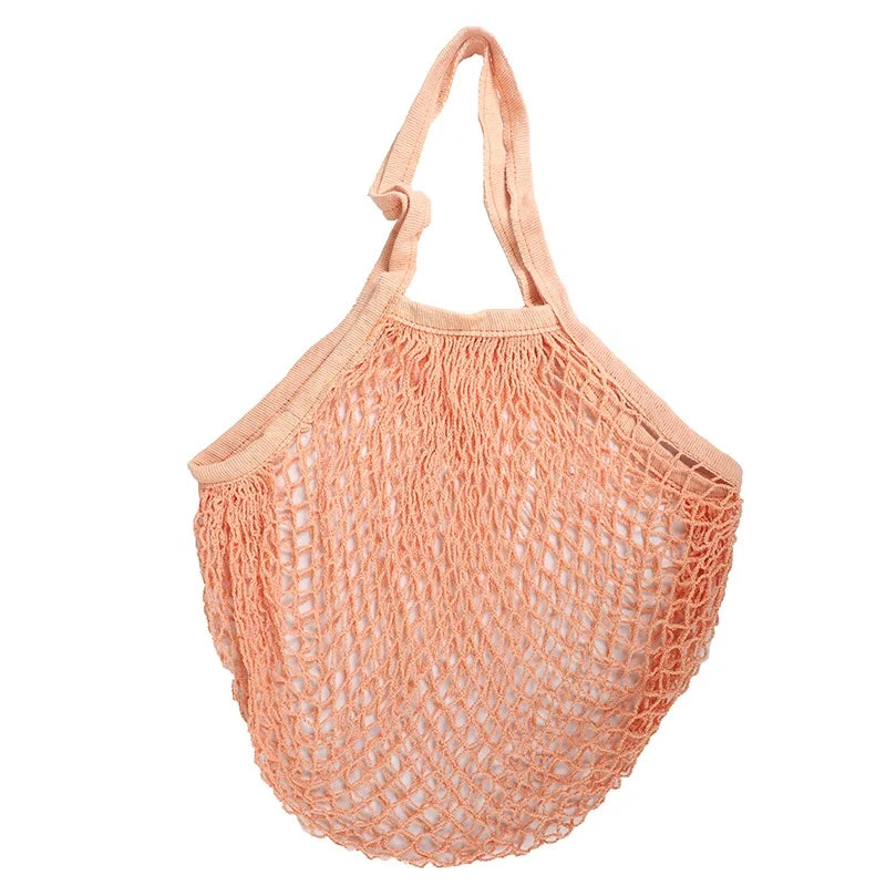 Large Reusable Eco 100% Cotton Shopping Bag Foldable Vegetable Mesh Bags