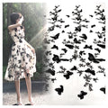 Hot Flower Elastic Tulle Lace Net Fabric High-End Embroidery Black Hand Embroidery Lace Fabric for Lingerie