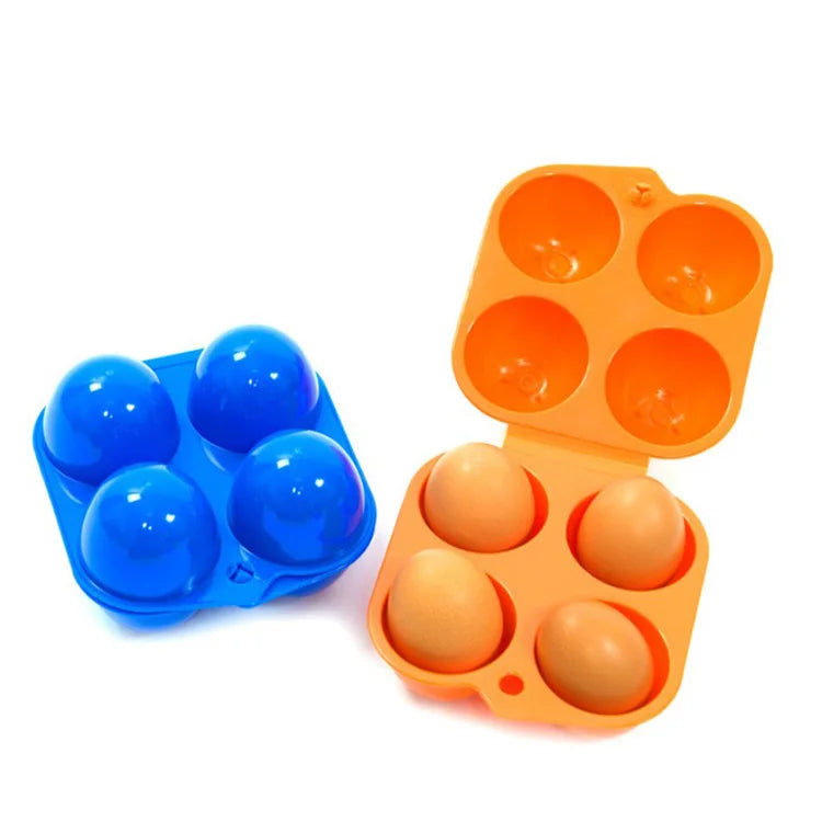 Portable Plastic Egg for Case for Outdoor Picnics 4-Egg Storage Containers New Condition for Camping and Picnics