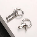 Goth Hip Hop Stainless Steel Asymmetrical Geometrical Earrings Men Earring