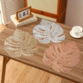 Useful Leaf-shaped Placemat Pvc Hollow Mat Kitchen Table Accessories for Sale-easy to Decor