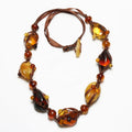 Natural Baltic Sea without optimization amber necklace fashionable choker gift for him